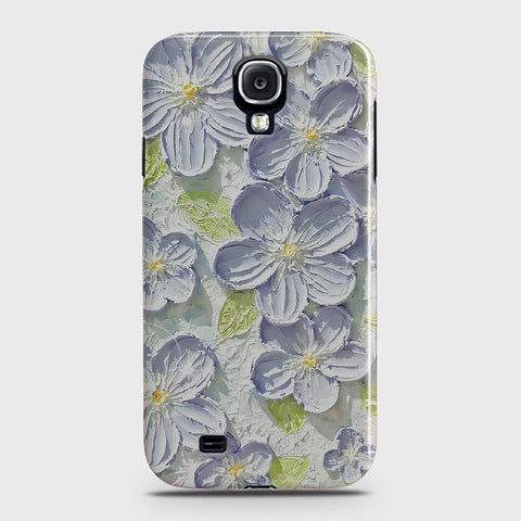 Samsung Galaxy S4 Cover - Floral Series - Design 12 - Purple & Green - Matte Finish - Snap On Hard Case with LifeTime Colors Guarantee