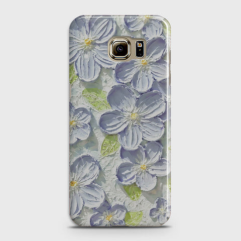 Samsung Galaxy S6 Cover - Floral Series - Design 12 - Purple & Green - Matte Finish - Snap On Hard Case with LifeTime Colors Guarantee