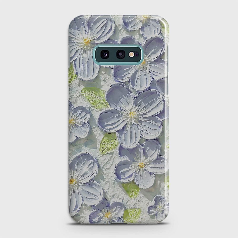 Samsung Galaxy S10e Cover - Floral Series - Design 12 - Purple & Green - Matte Finish - Snap On Hard Case with LifeTime Colors Guarantee