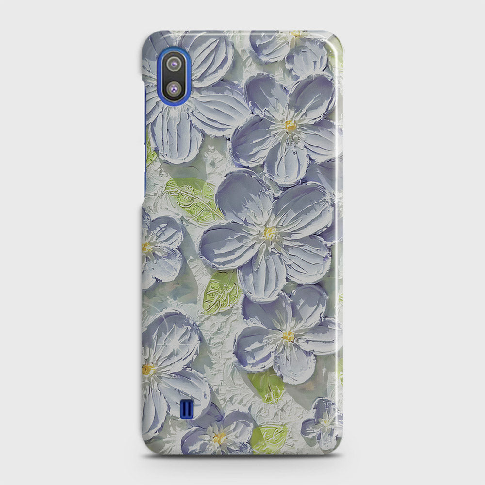 Samsung Galaxy A10 Cover - Floral Series - Design 12 - Purple & Green - Matte Finish - Snap On Hard Case with LifeTime Colors Guarantee