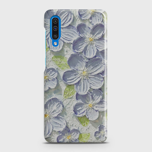 Samsung Galaxy A50 Cover - Floral Series - Design 12 - Purple & Green - Matte Finish - Snap On Hard Case with LifeTime Colors Guarantee