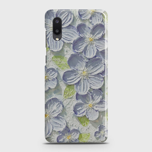 Samsung Galaxy A02 Cover - Floral Series - Design 12 - Purple & Green - Matte Finish - Snap On Hard Case with LifeTime Colors Guarantee