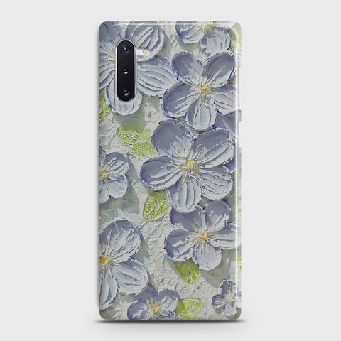 Samsung Galaxy Note 10 Cover - Floral Series - Design 12 - Purple & Green - Matte Finish - Snap On Hard Case with LifeTime Colors Guarantee