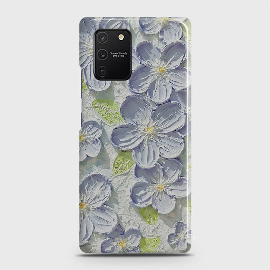 Samsung Galaxy A91 Cover - Floral Series - Design 12 - Purple & Green - Matte Finish - Snap On Hard Case with LifeTime Colors Guarantee