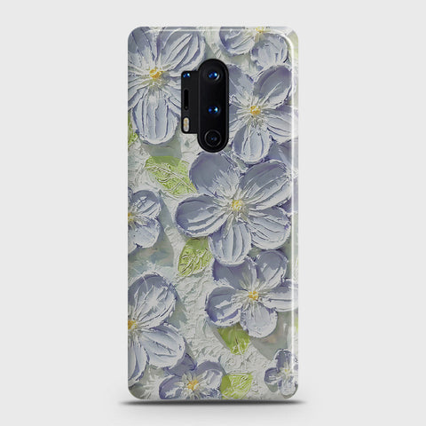 OnePlus 8 Pro Cover - Floral Series - Design 12 - Purple & Green - Matte Finish - Snap On Hard Case with LifeTime Colors Guarantee