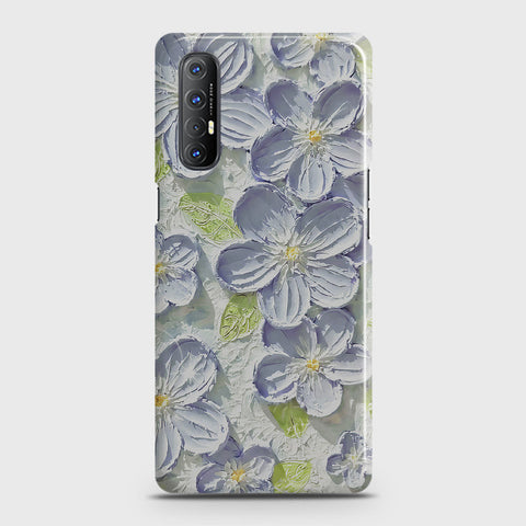 Oppo Reno 3 Pro Cover - Floral Series - Design 12 - Purple & Green - Matte Finish - Snap On Hard Case with LifeTime Colors Guarantee