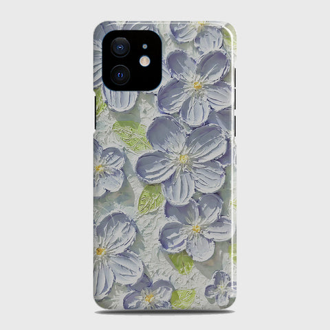 iPhone 12 Mini Cover - Floral Series - Design 12 - Purple & Green - Matte Finish - Snap On Hard Case with LifeTime Colors Guarantee