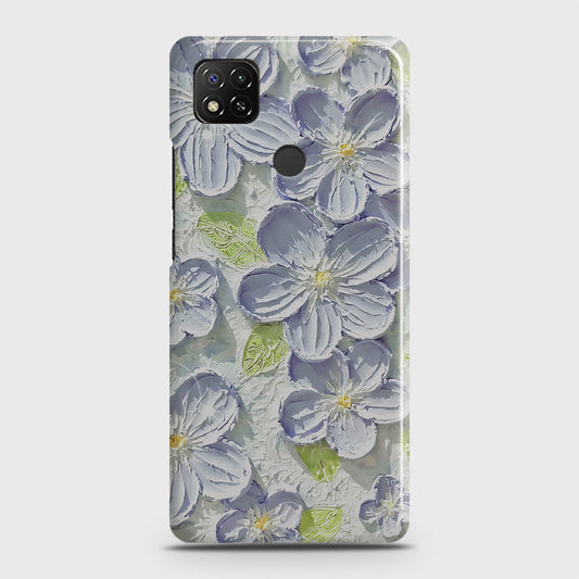 Xiaomi Redmi 9C Cover - Floral Series - Design 12 - Purple & Green - Matte Finish - Snap On Hard Case with LifeTime Colors Guarantee