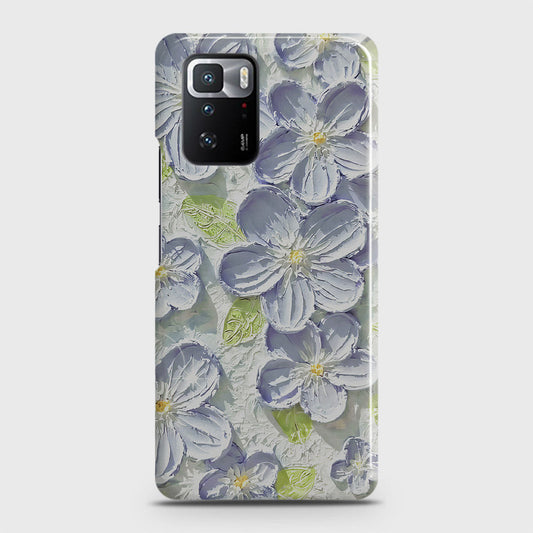 Xiaomi Poco X3 GT Cover - Floral Series - Design 12 - Purple & Green - Matte Finish - Snap On Hard Case with LifeTime Colors Guarantee