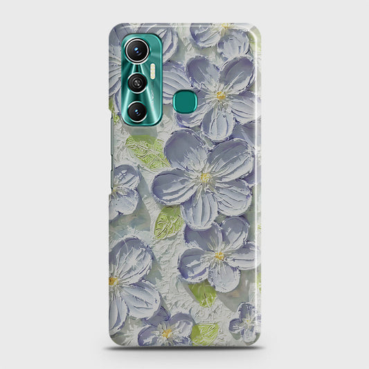 Infinix Hot 11 Cover - Floral Series - Design 12 - Purple & Green - Matte Finish - Snap On Hard Case with LifeTime Colors Guarantee