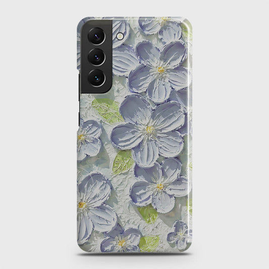 Samsung Galaxy S22 5G Cover - Floral Series - Design 12 - Purple & Green - Matte Finish - Snap On Hard Case with LifeTime Colors Guarantee