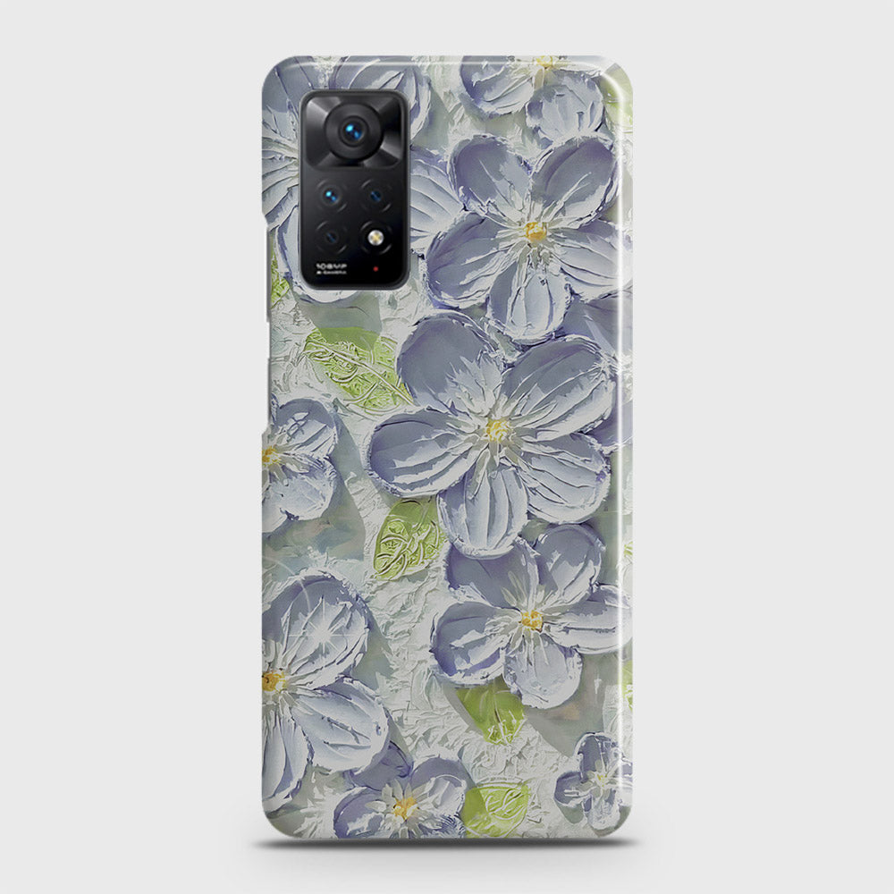 Xiaomi Redmi Note 11 Pro Cover - Floral Series - Design 12 - Purple & Green - Matte Finish - Snap On Hard Case with LifeTime Colors Guarantee