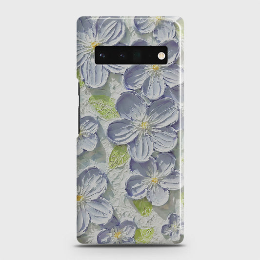 Google Pixel 6 Pro Cover - Floral Series - Design 12 - Purple & Green - Matte Finish - Snap On Hard Case with LifeTime Colors Guarantee