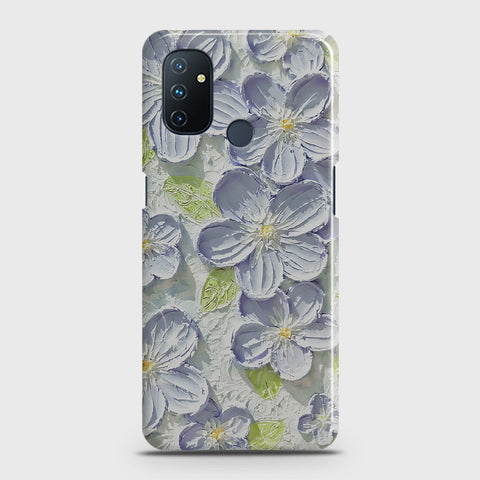 OnePlus Nord N100 Cover - Floral Series - Design 12 - Purple & Green - Matte Finish - Snap On Hard Case with LifeTime Colors Guarantee