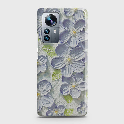 Xiaomi 12x Cover - Floral Series - Design 12 - Purple & Green - Matte Finish - Snap On Hard Case with LifeTime Colors Guarantee