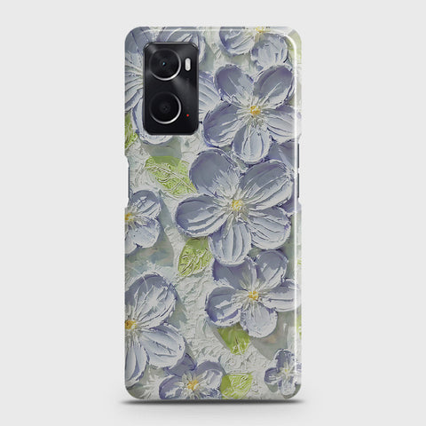 Oppo A36 Cover - Floral Series - Design 12 - Purple & Green - Matte Finish - Snap On Hard Case with LifeTime Colors Guarantee