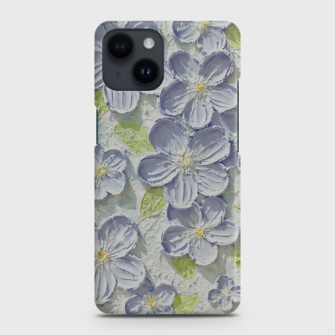 iPhone 14 Cover - Floral Series - Design 12 - Purple & Green - Matte Finish - Snap On Hard Case with LifeTime Colors Guarantee