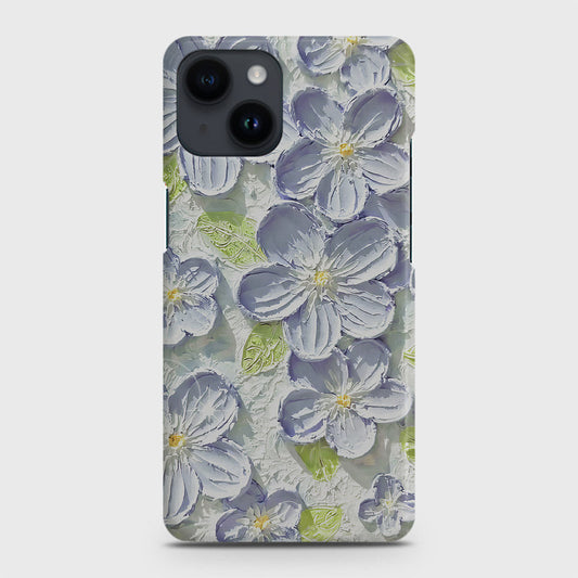 iPhone 14 Plus Cover - Floral Series - Design 12 - Purple & Green - Matte Finish - Snap On Hard Case with LifeTime Colors Guarantee