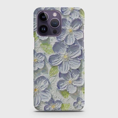 iPhone 14 Pro Max Cover - Floral Series - Design 12 - Purple & Green - Matte Finish - Snap On Hard Case with LifeTime Colors Guarantee