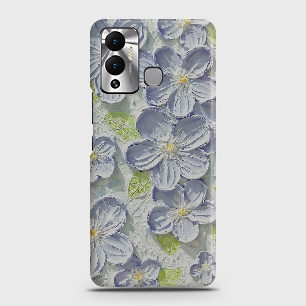 Infinix Hot 12 Play Cover - Floral Series - Design 12 - Purple & Green - Matte Finish - Snap On Hard Case with LifeTime Colors Guarantee