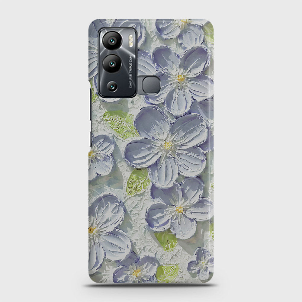 Infinix Hot 12i Cover - Floral Series - Design 12 - Purple & Green - Matte Finish - Snap On Hard Case with LifeTime Colors Guarantee