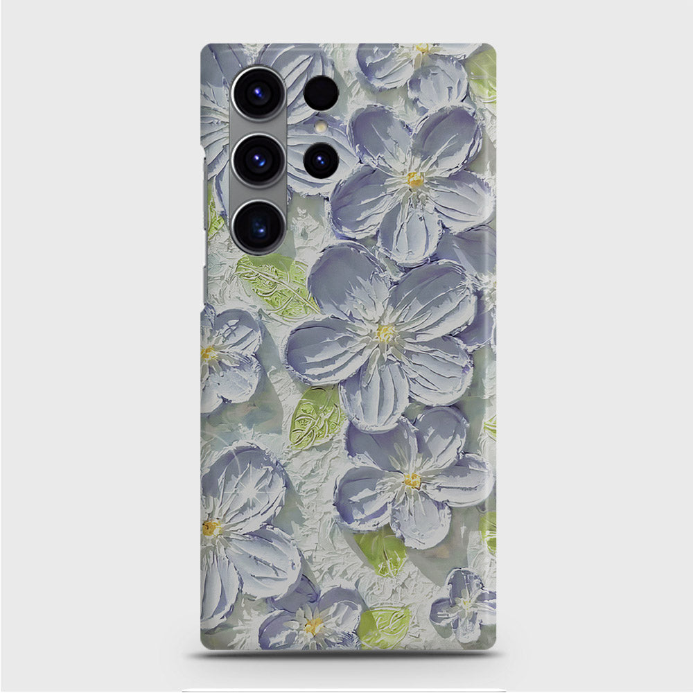 Samsung Galaxy S23 Ultra Cover - Floral Series - Design 12 - Purple & Green - Matte Finish - Snap On Hard Case with LifeTime Colors Guarantee