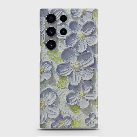 Samsung Galaxy S23 Ultra Cover - Floral Series - Design 12 - Purple & Green - Matte Finish - Snap On Hard Case with LifeTime Colors Guarantee