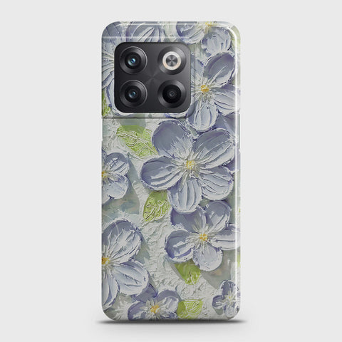 OnePlus 10T Cover - Floral Series - Design 12 - Purple & Green - Matte Finish - Snap On Hard Case with LifeTime Colors Guarantee