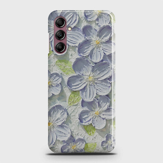 Samsung Galaxy A14 5G Cover - Floral Series - Design 12 - Purple & Green - Matte Finish - Snap On Hard Case with LifeTime Colors Guarantee