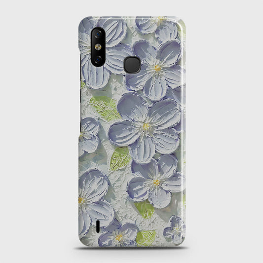 Infinix Smart 4 Cover - Floral Series - Design 12 - Purple & Green - Matte Finish - Snap On Hard Case with LifeTime Colors Guarantee