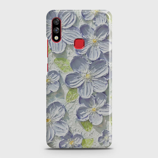 Infinix Hot 7 Pro Cover - Floral Series - Design 12 - Purple & Green - Matte Finish - Snap On Hard Case with LifeTime Colors Guarantee