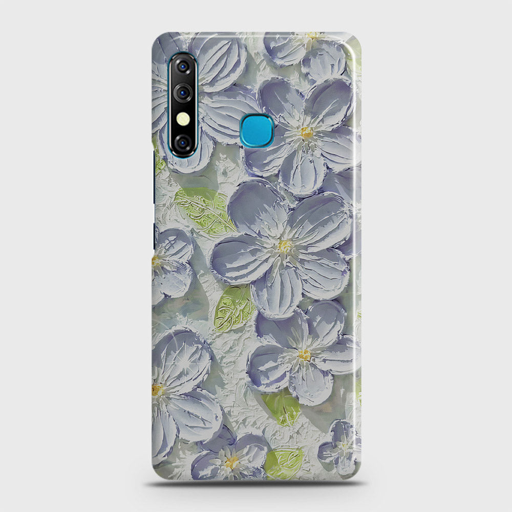 Tecno Spark 4 Cover - Floral Series - Design 12 - Purple & Green - Matte Finish - Snap On Hard Case with LifeTime Colors Guarantee