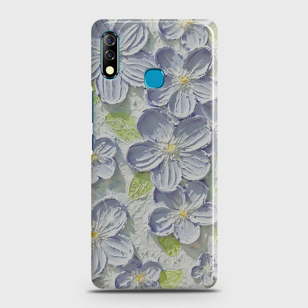 Tecno Camon 12 Cover - Floral Series - Design 12 - Purple & Green - Matte Finish - Snap On Hard Case with LifeTime Colors Guarantee