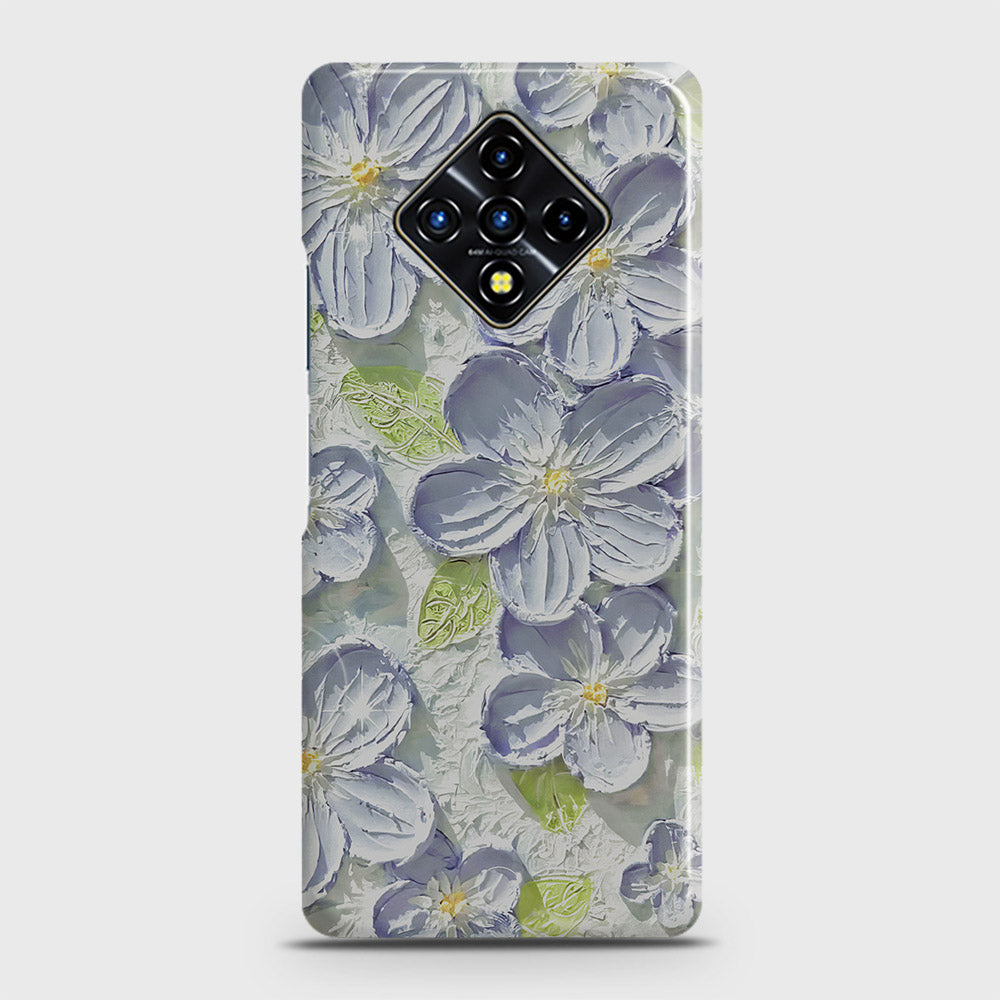 Infinix Zero 8 Cover - Floral Series - Design 12 - Purple & Green - Matte Finish - Snap On Hard Case with LifeTime Colors Guarantee