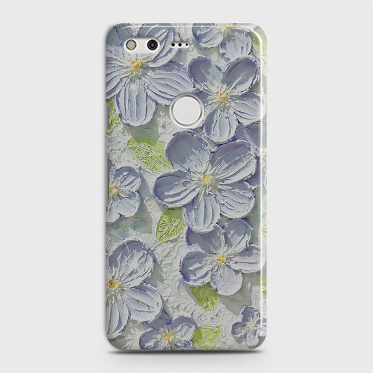 Google Pixel XL Cover - Floral Series - Design 12 - Purple & Green - Matte Finish - Snap On Hard Case with LifeTime Colors Guarantee