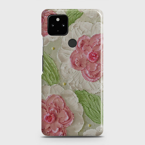 Google Pixel 5 Cover - Floral Series - Design 13 - Green - Matte Finish - Snap On Hard Case with LifeTime Colors Guarantee