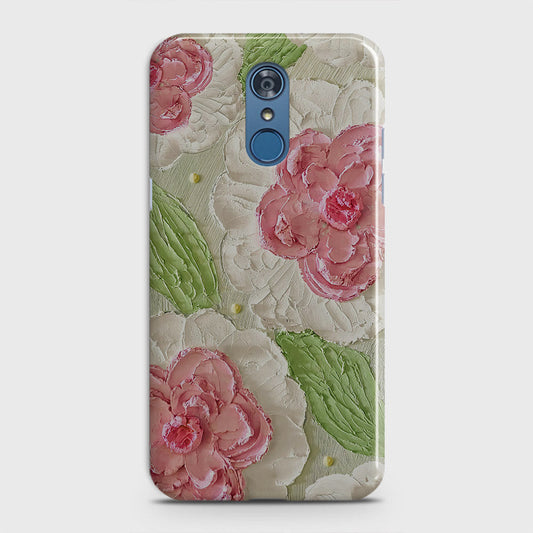 LG Q7 Cover - Floral Series  - Design 13 - Green - Matte Finish - Snap On Hard Case with LifeTime Colors Guarantee