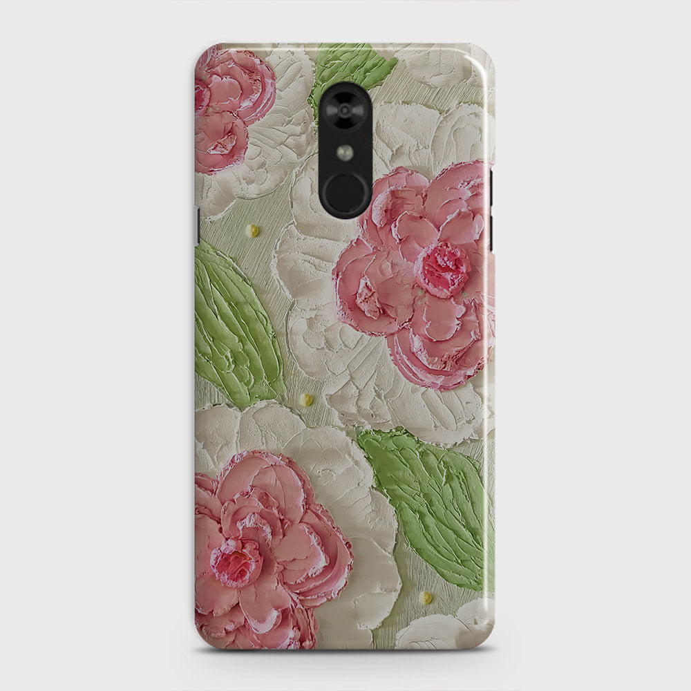 LG Stylo 4 Cover - Floral Series  - Design 13 - Green - Matte Finish - Snap On Hard Case with LifeTime Colors Guarantee