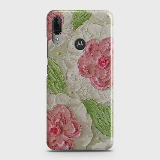 Motorola Moto E6 Plus Cover - Floral Series - Design 13 - Green - Matte Finish - Snap On Hard Case with LifeTime Colors Guarantee