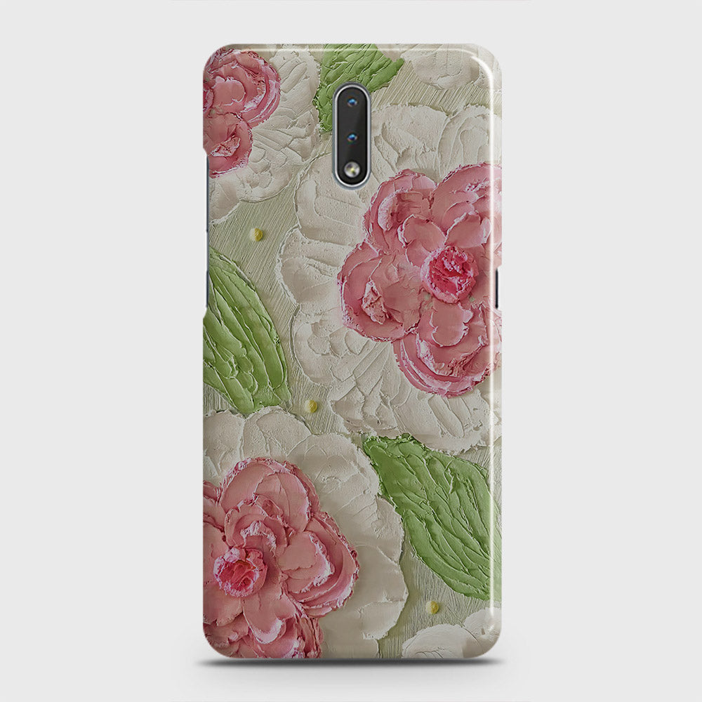 Nokia 2.3 Cover - Floral Series - Design 13 - Green - Matte Finish - Snap On Hard Case with LifeTime Colors Guarantee