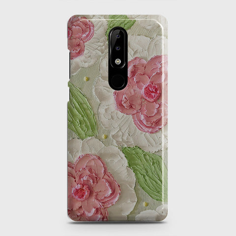 Nokia 3.1 Plus Cover - Floral Series - Design 13 - Green - Matte Finish - Snap On Hard Case with LifeTime Colors Guarantee