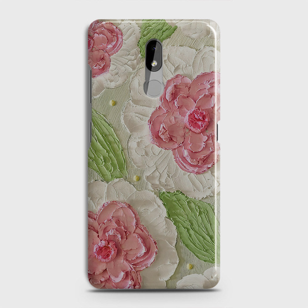 Nokia 3.2 Cover - Floral Series - Design 13 - Green - Matte Finish - Snap On Hard Case with LifeTime Colors Guarantee