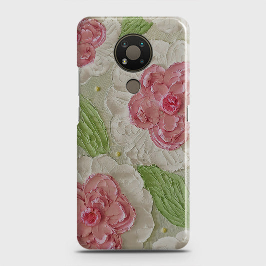 Nokia 3.4 Cover - Floral Series - Design 13 - Green - Matte Finish - Snap On Hard Case with LifeTime Colors Guarantee