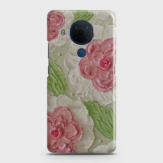 Nokia 5.4 Cover - Floral Series - Design 13 - Green - Matte Finish - Snap On Hard Case with LifeTime Colors Guarantee