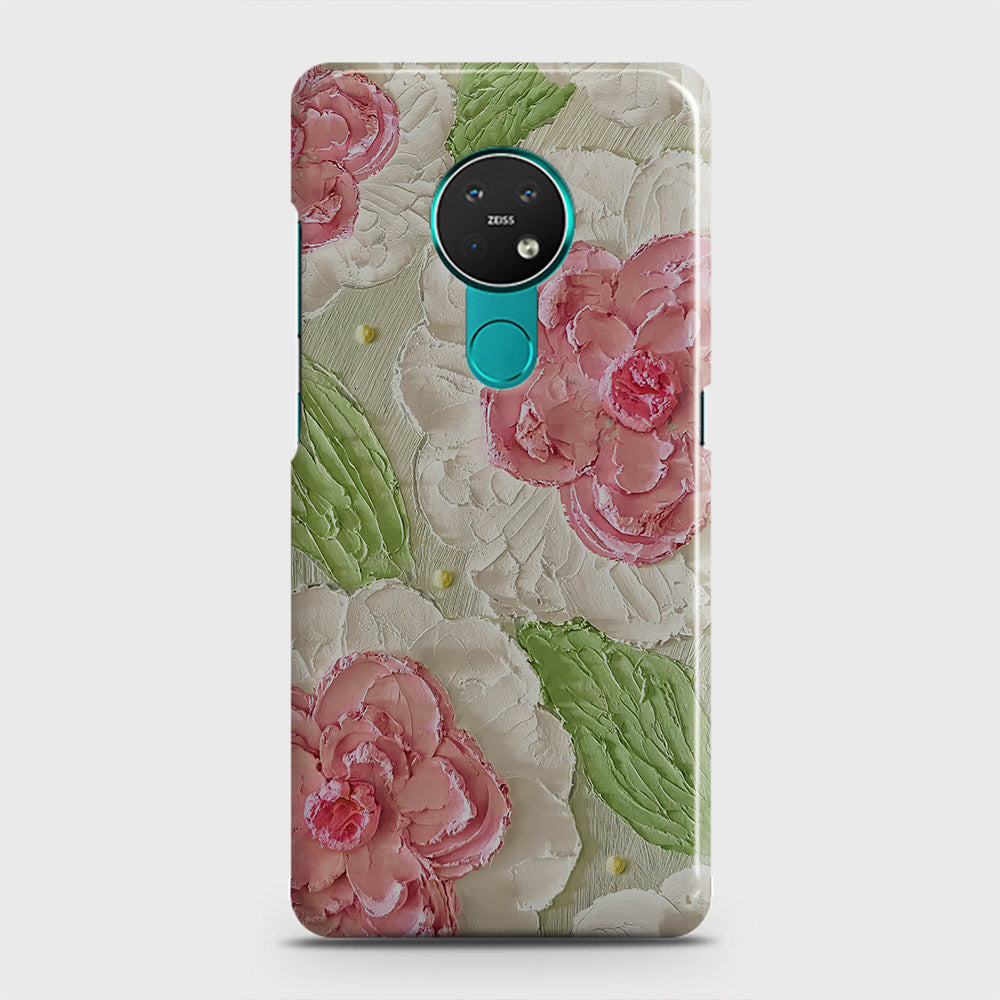 Nokia 6.2 Cover - Floral Series - Design 13 - Green - Matte Finish - Snap On Hard Case with LifeTime Colors Guarantee