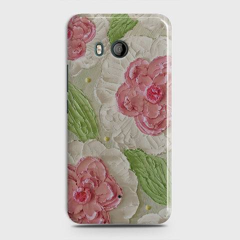 HTC U11  Cover - Floral Series - Design 13 - Green - Matte Finish - Snap On Hard Case with LifeTime Colors Guarantee