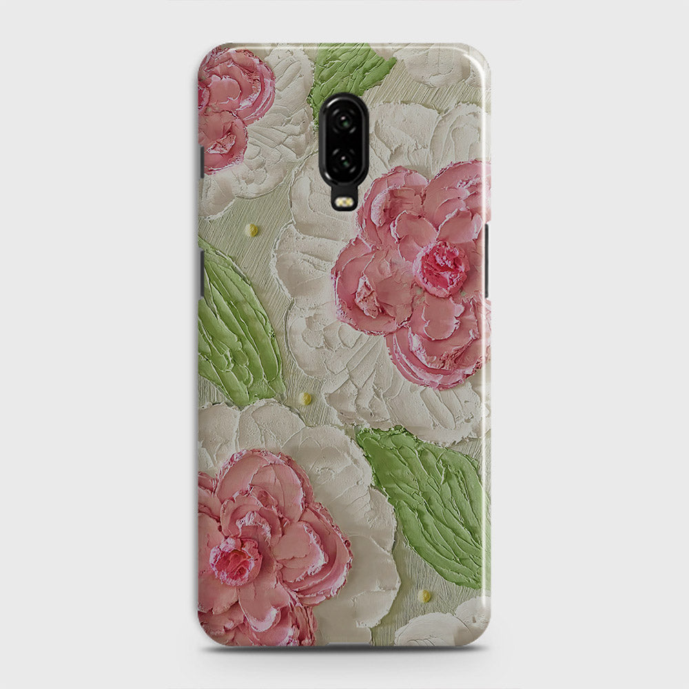 OnePlus 6T  Cover - Floral Series - Design 13 - Green - Matte Finish - Snap On Hard Case with LifeTime Colors Guarantee