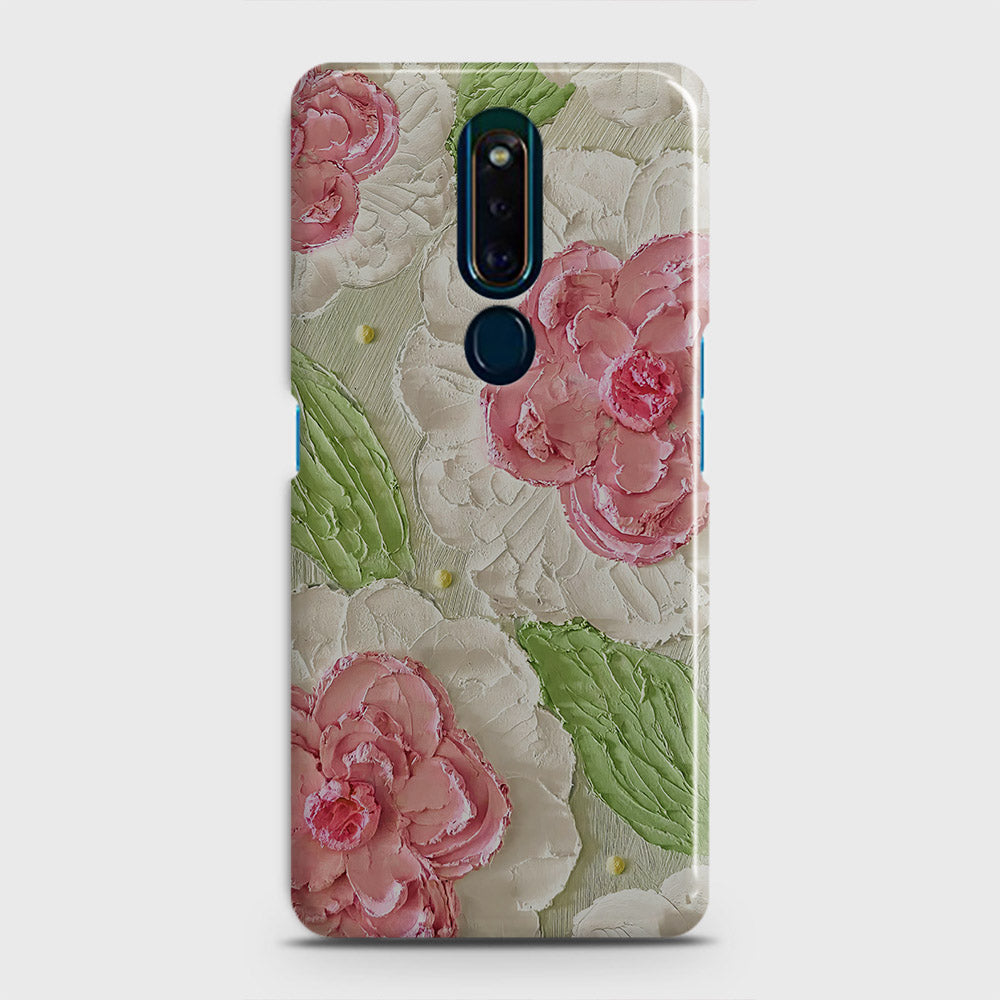 Oppo F11 Pro Cover - Floral Series - Design 13 - Green - Matte Finish - Snap On Hard Case with LifeTime Colors Guarantee