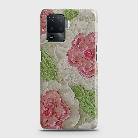 Oppo F19 Pro Cover - Floral Series - Design 13 - Green - Matte Finish - Snap On Hard Case with LifeTime Colors Guarantee