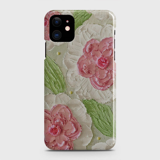 iPhone 12 Cover - Floral Series - Design 13 - Green - Matte Finish - Snap On Hard Case with LifeTime Colors Guarantee